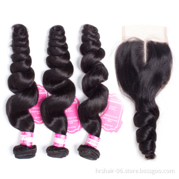 100% human hair silk top lace closure, 10 A Malaysian hair bundle